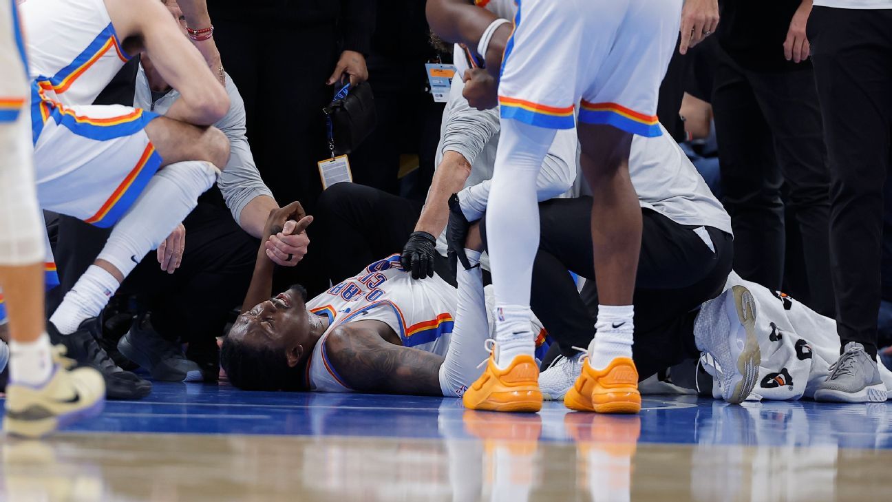 Thunder guard Williams stretchered off after suffering significant leg injury