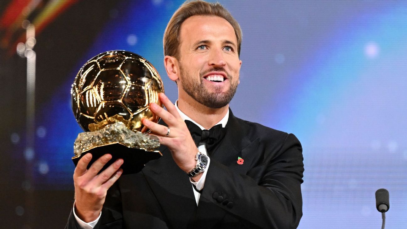 Kane beats Mbappé, Yamal to win Ballon d'Or, Engla