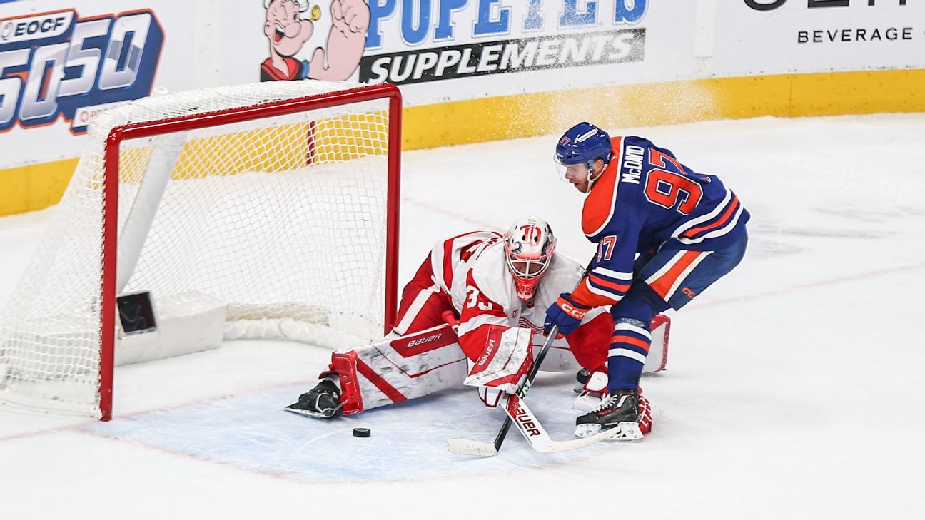 Postava wins in first career start as Wings top Mc